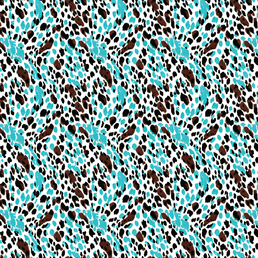 Brown & Teal Cowhide Pattern Acrylic Sheets - CMB Pattern Acrylic